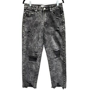 Petra 153 Black Distressed Jeans — Size 7/27